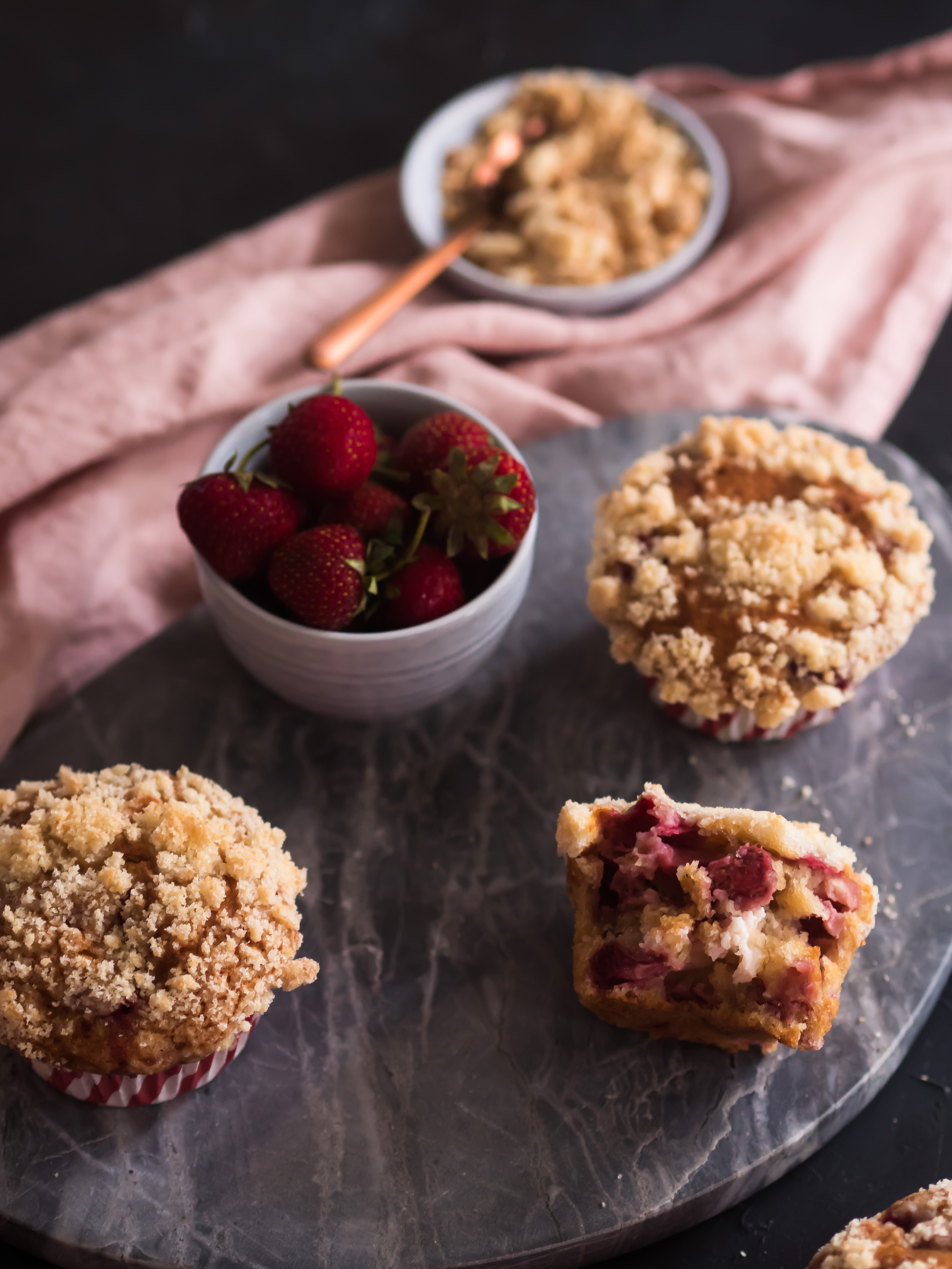 Erdbeer Cheesecake Muffins