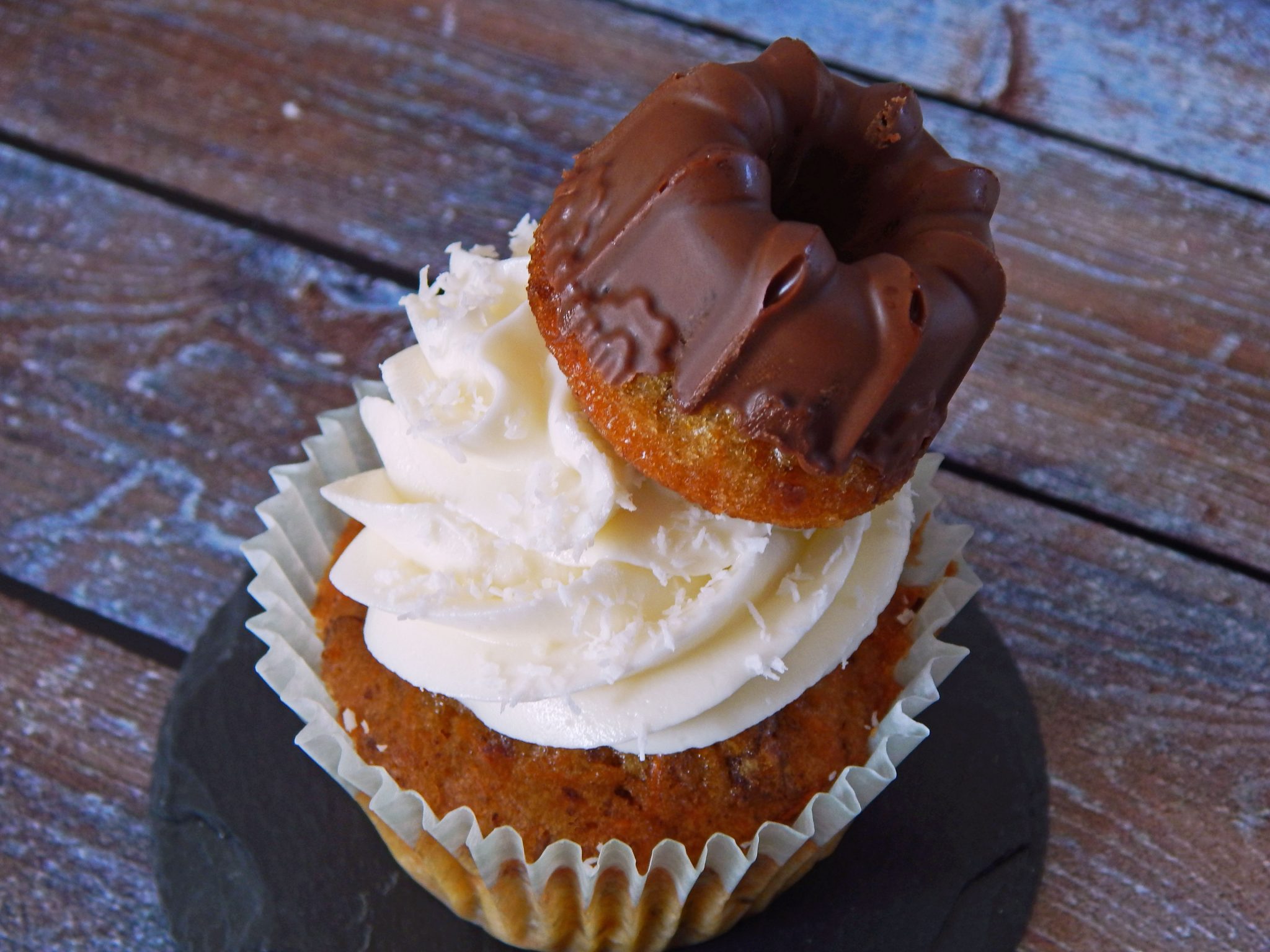 Karottenmuffins mit Frischkäsefrosting