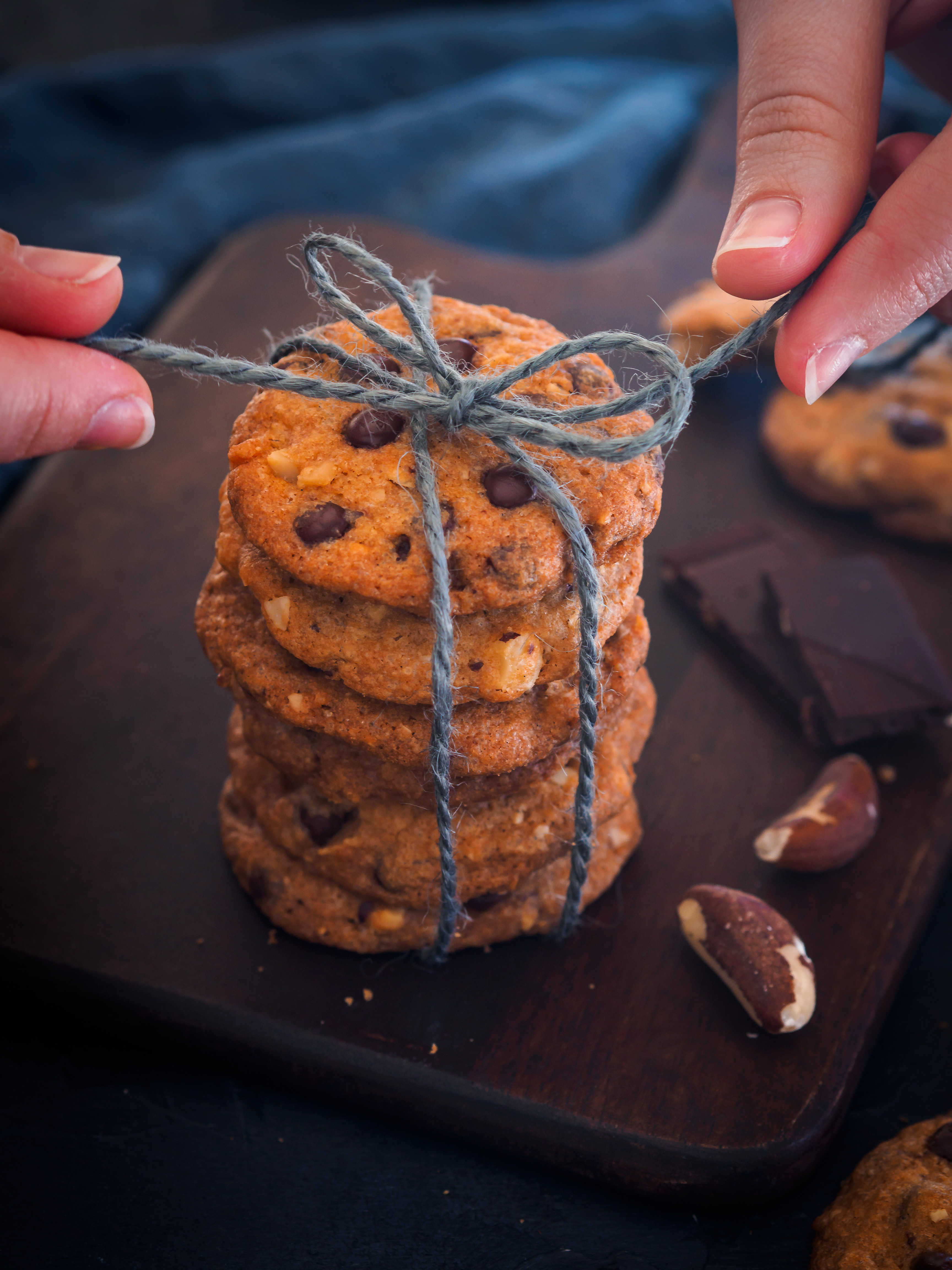 Chocolate Chip Cookies mit Nüssen