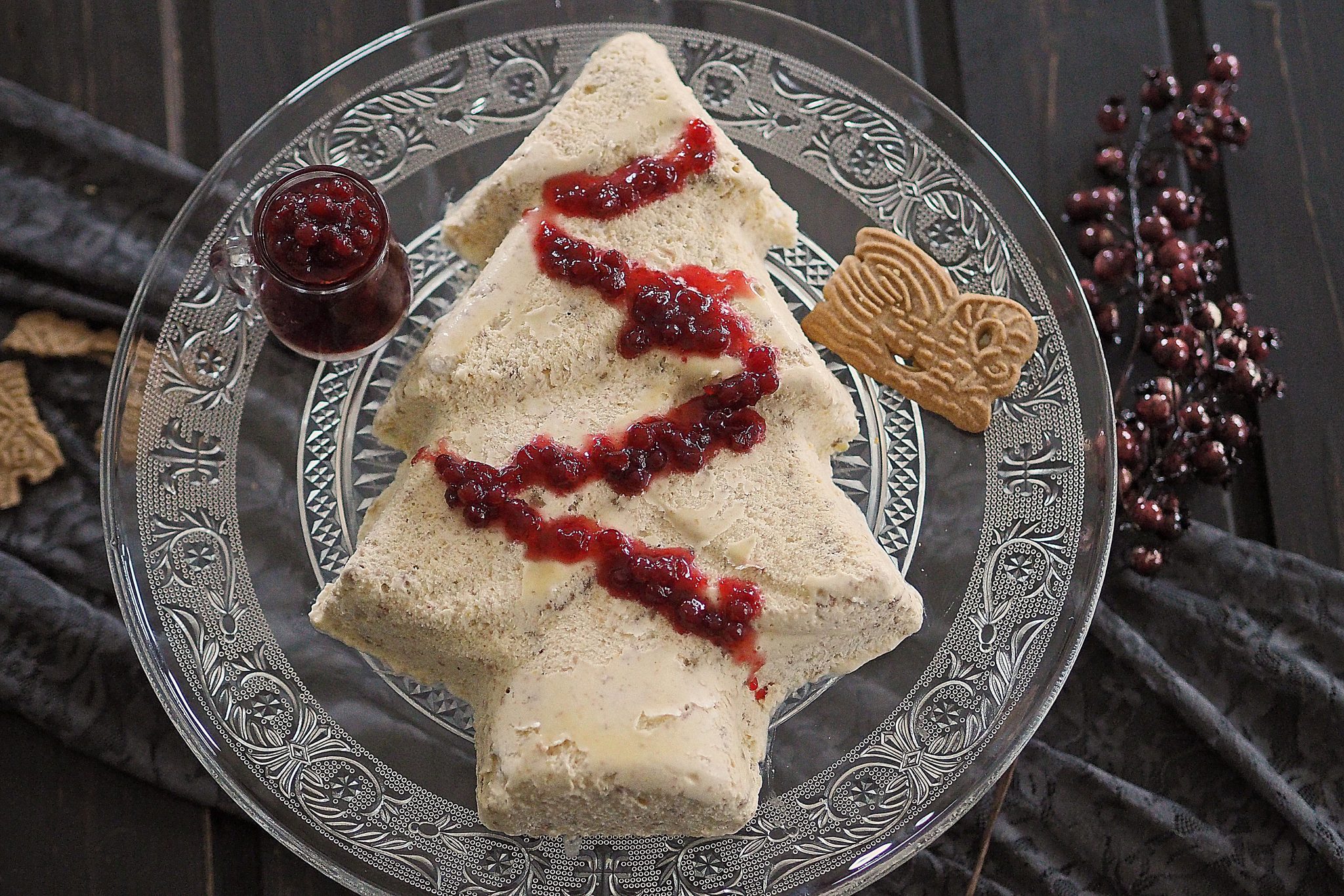 Weihnachtseis Dessert Spekulatius