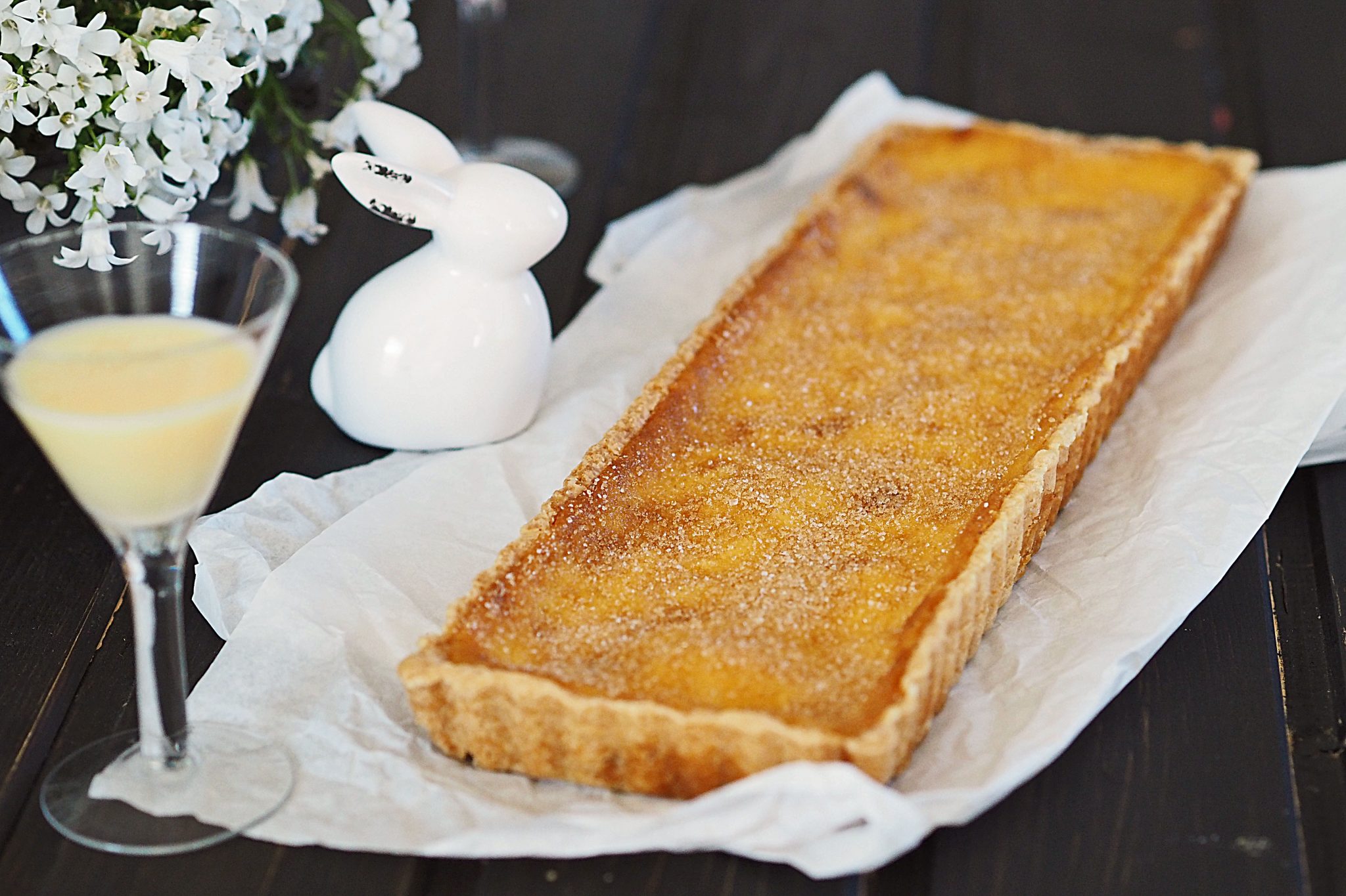 Eierlikör-Creme-brulee Tarte