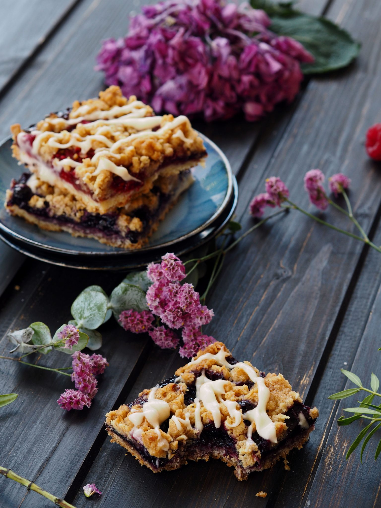 Streusel-Riegel mit Marmelade