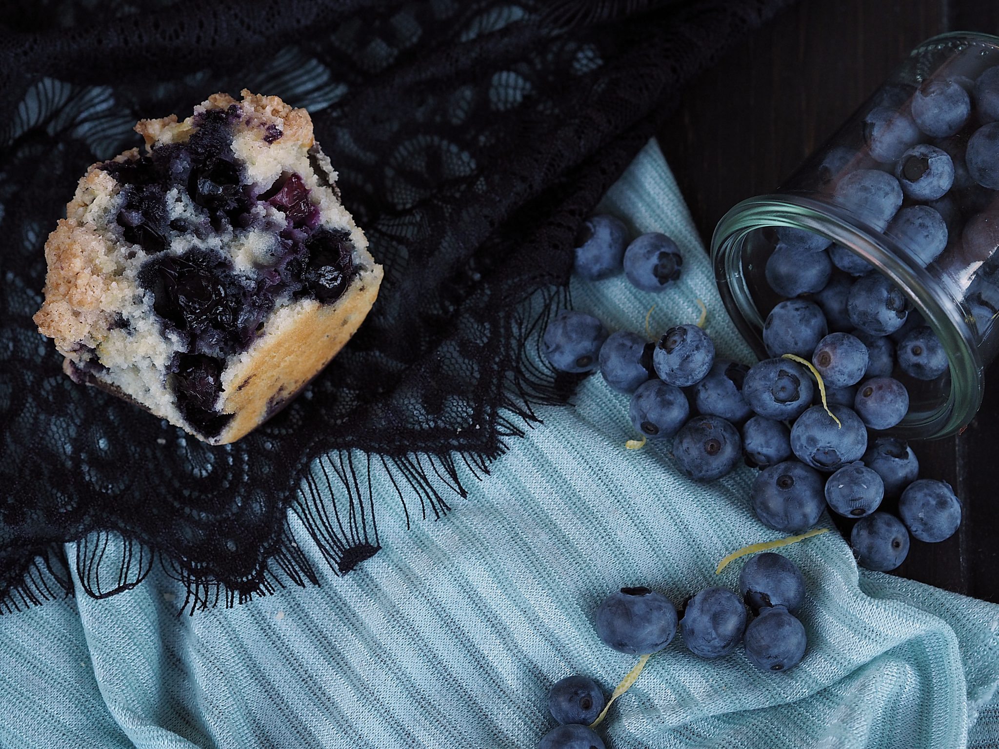 Streuselmuffins mit Heidelbeeren