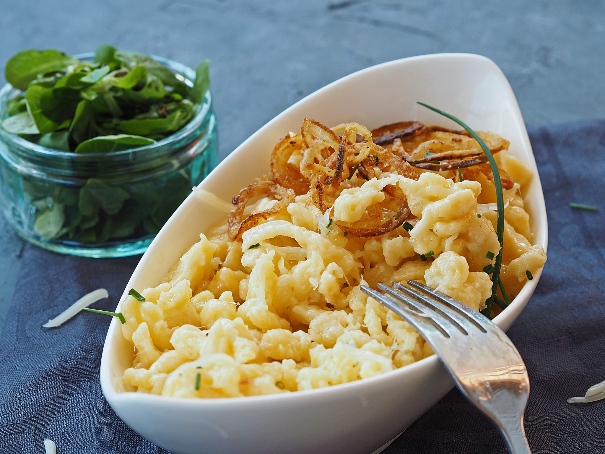 selbstgemachte Spätzle mit Käse