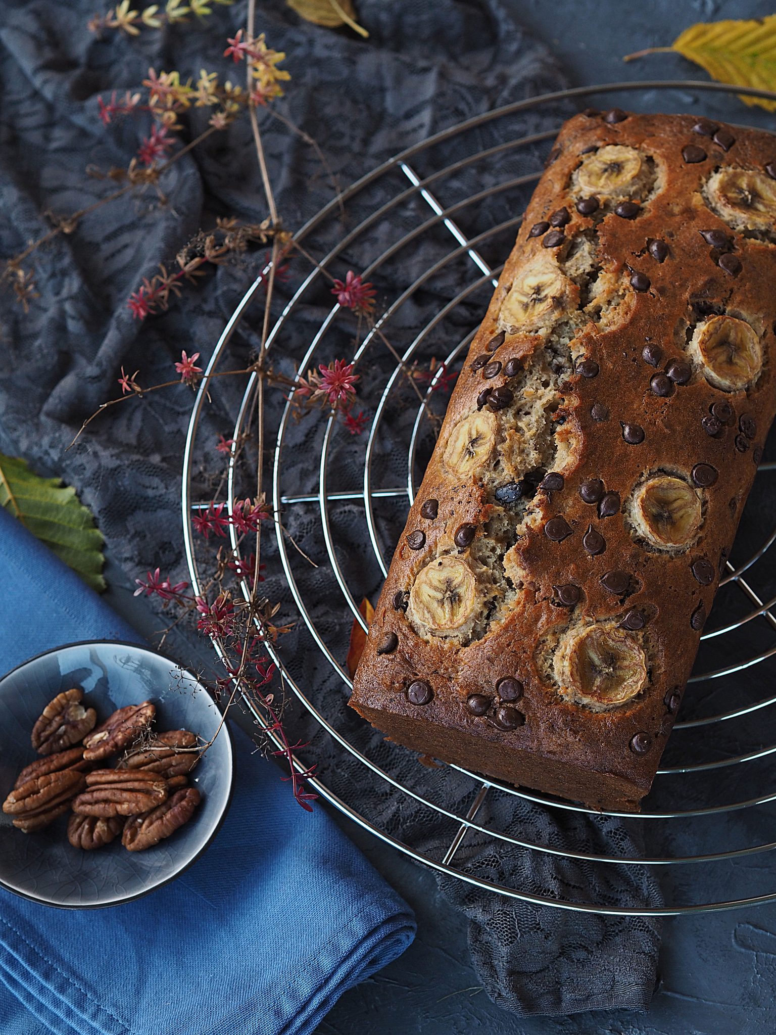 Bananenkuchen mit Pekannüssen