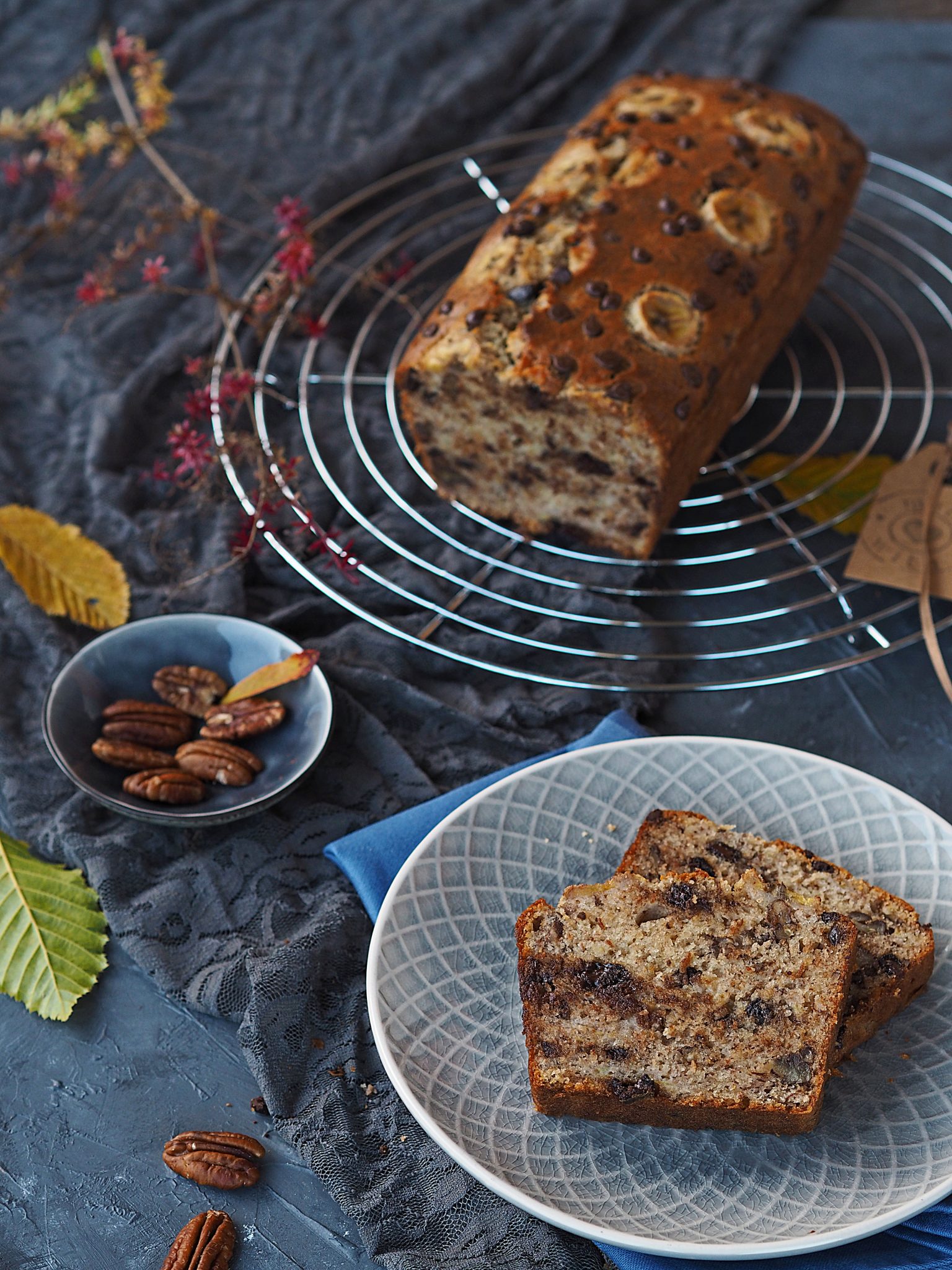 Bananenbrot mit Pekannüssen