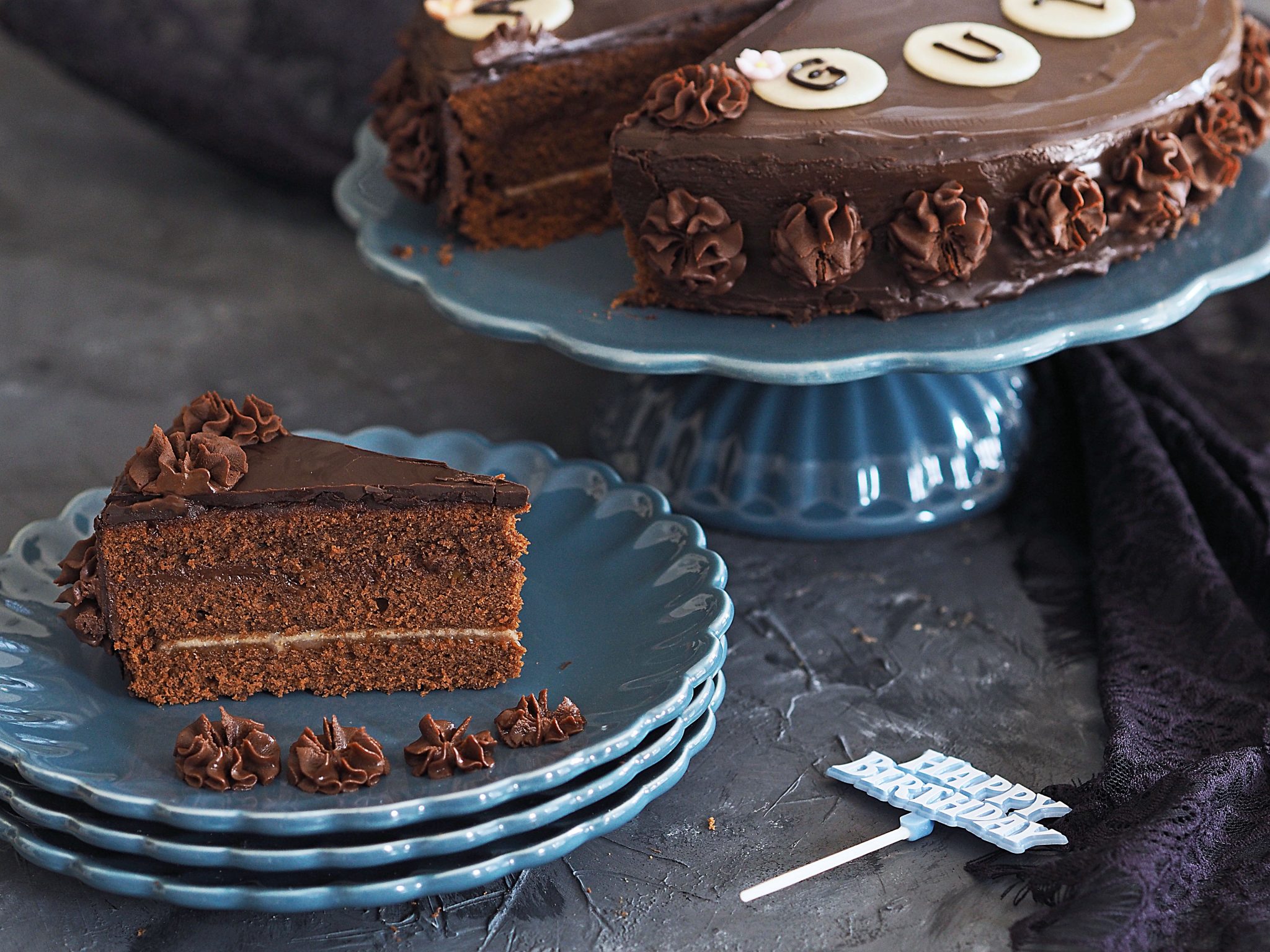 Sachertorte mit Marzipan