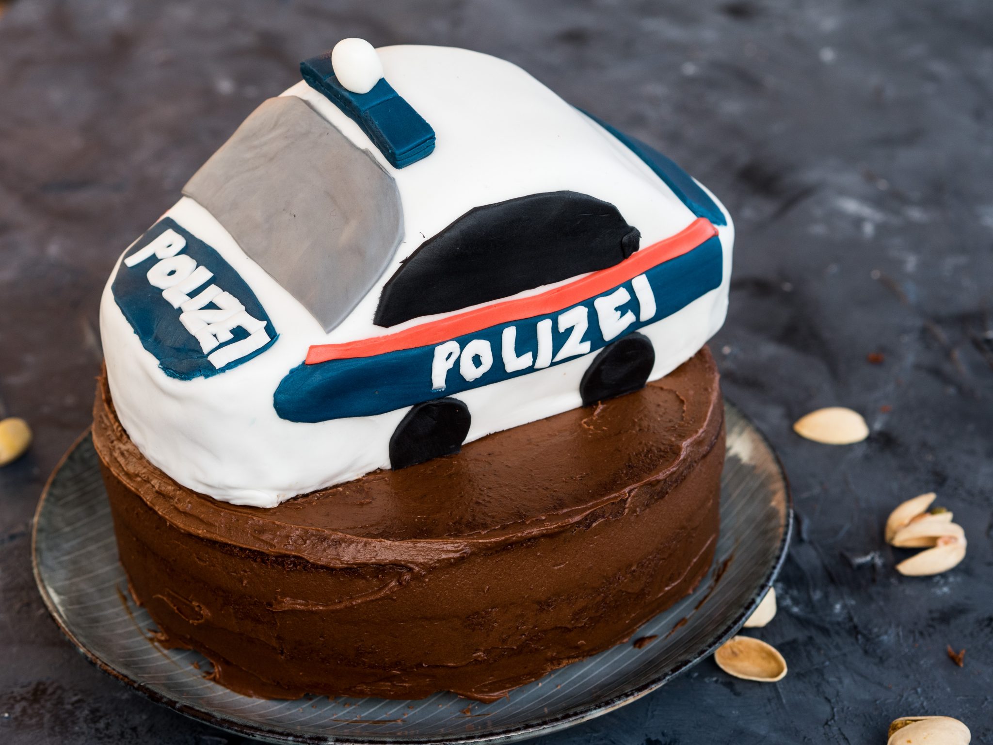 Polizeiauto Torte Kindergeburtstag