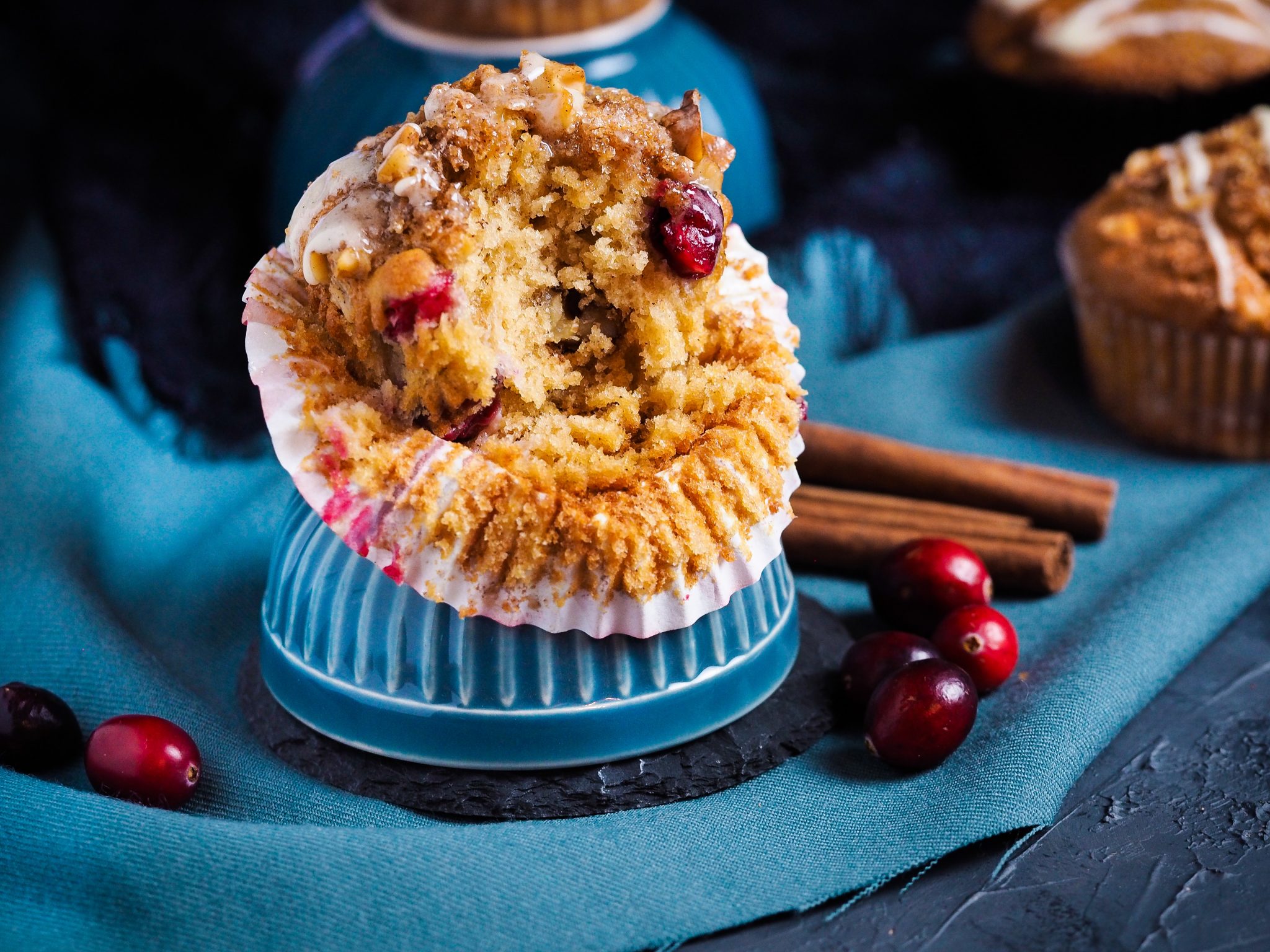 Zimtmuffins mit Cranberries