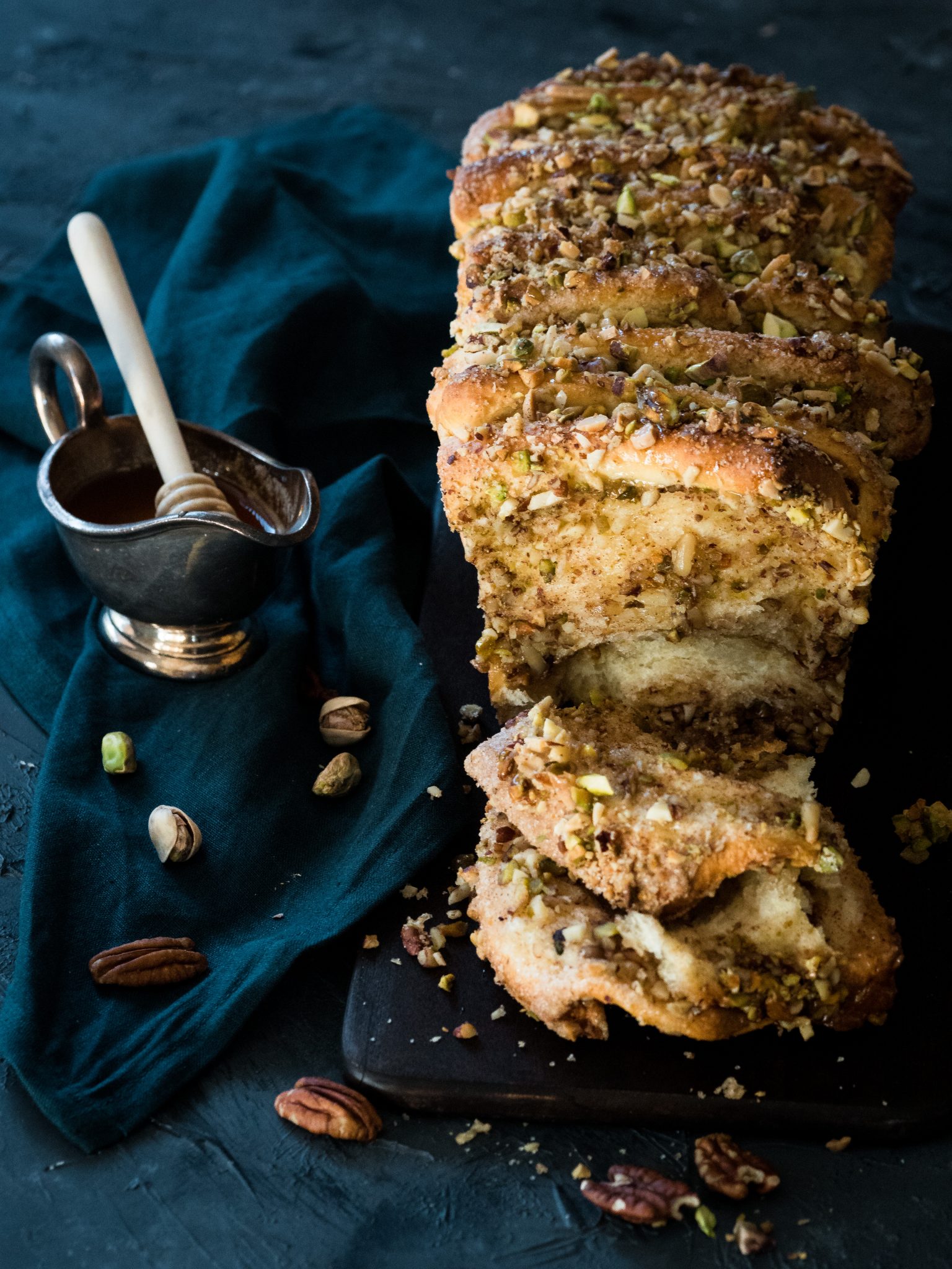 Pull apart bread mit Nüssen