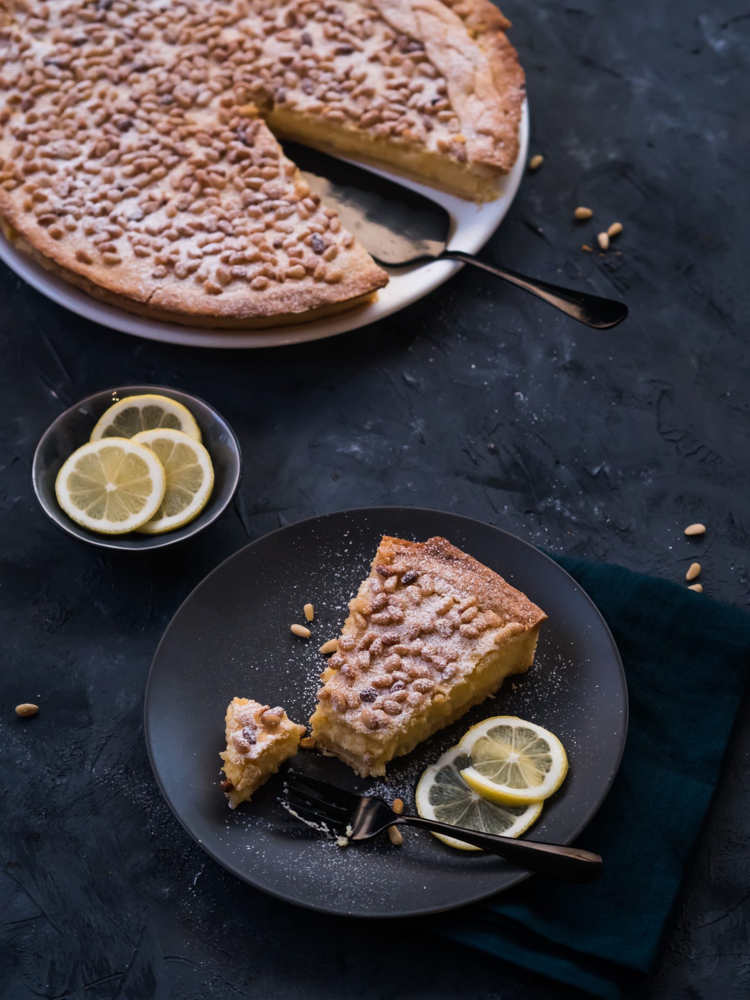 Mürbteig-Tarte mit Puddingfüllung